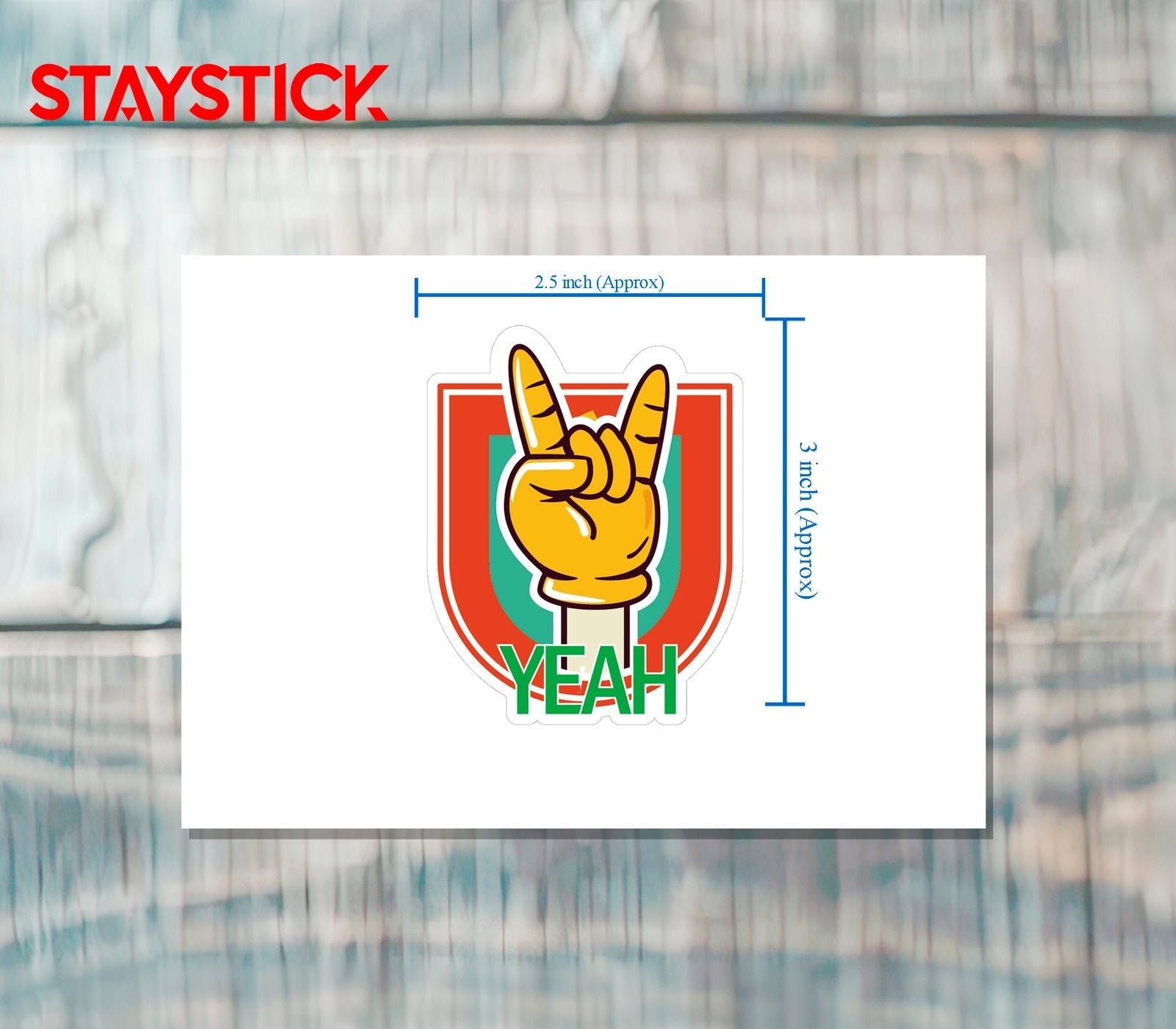YEAH STICKER Metalized Sticker