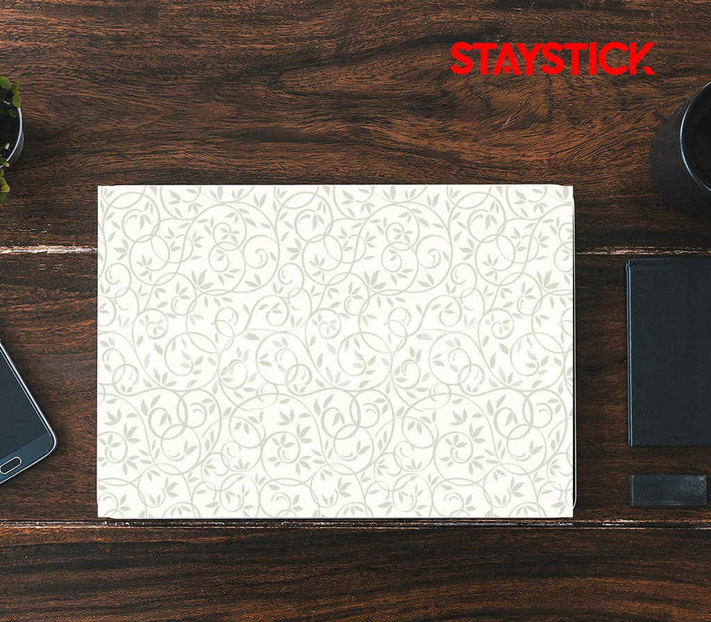 WHITE GRAPHICAL  LAPTOP STICKER