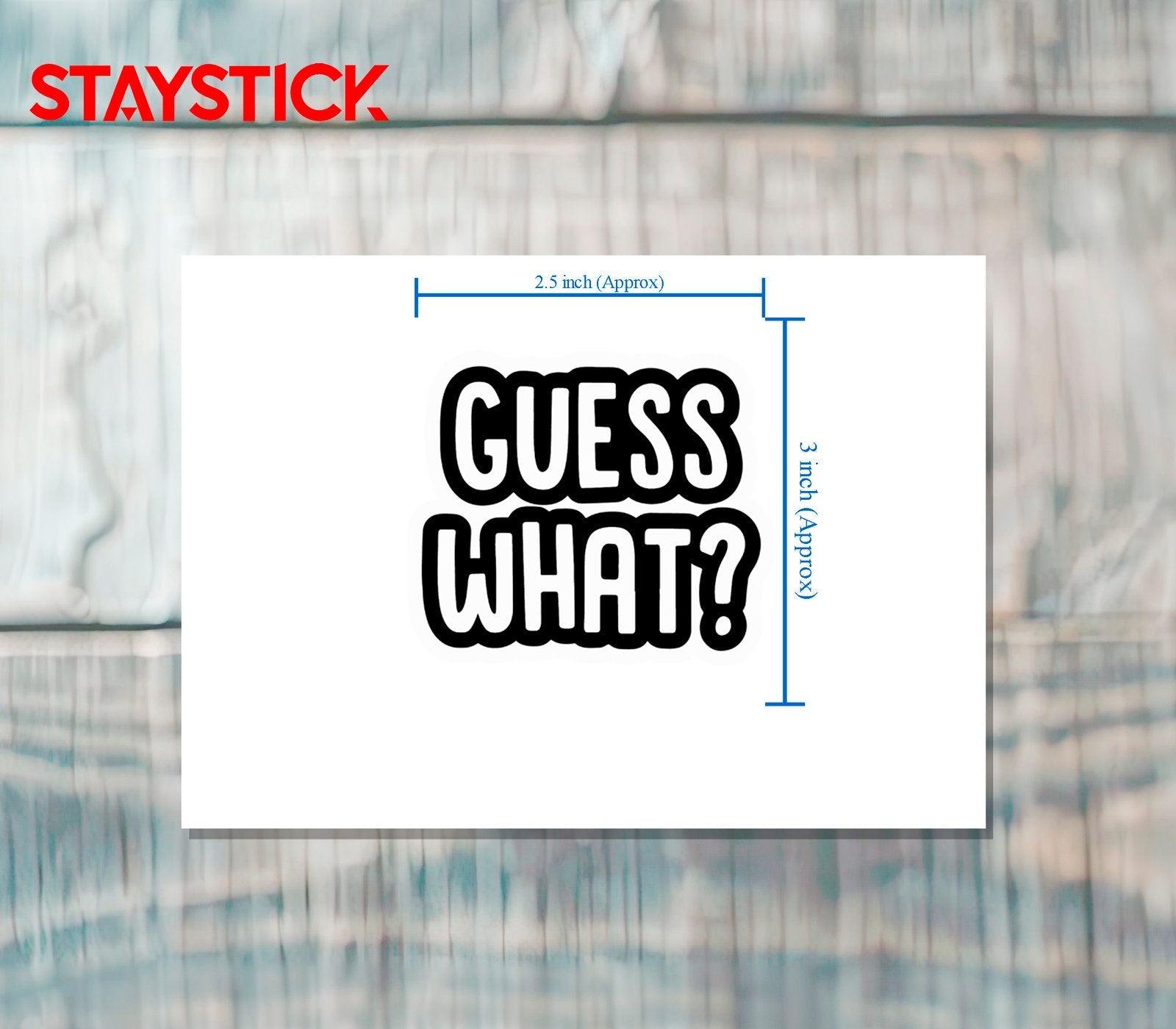 GUESS STICKER Metalized Sticker