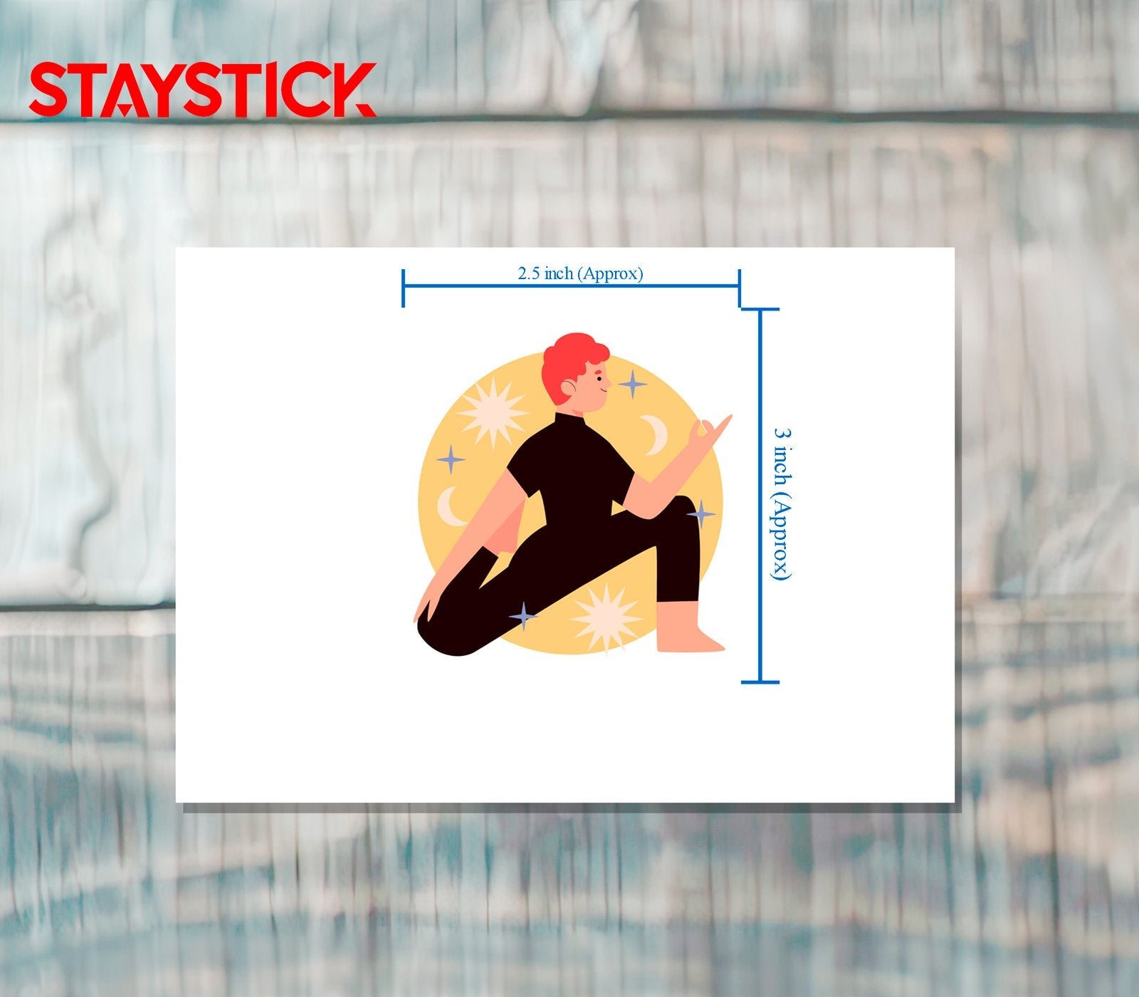CARTOON STICKER Metalized Sticker