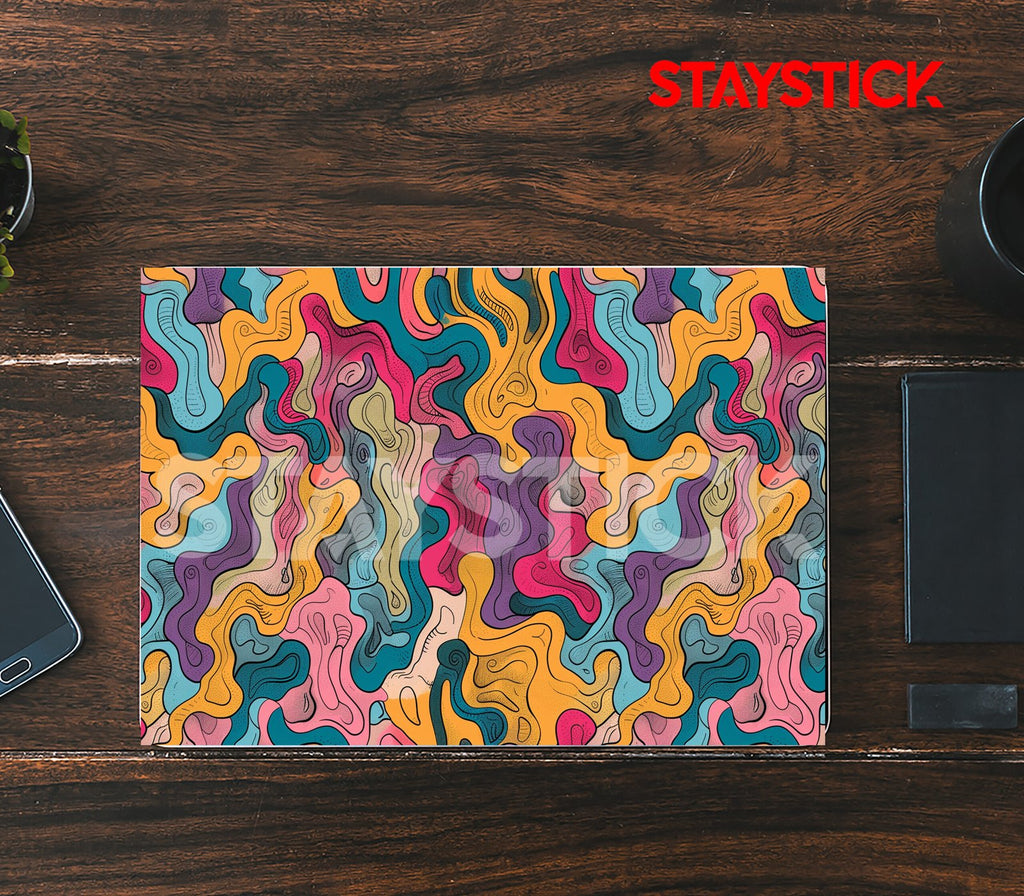 MULTI COLOR DESIGNED SKIN LAPTOP STICKER