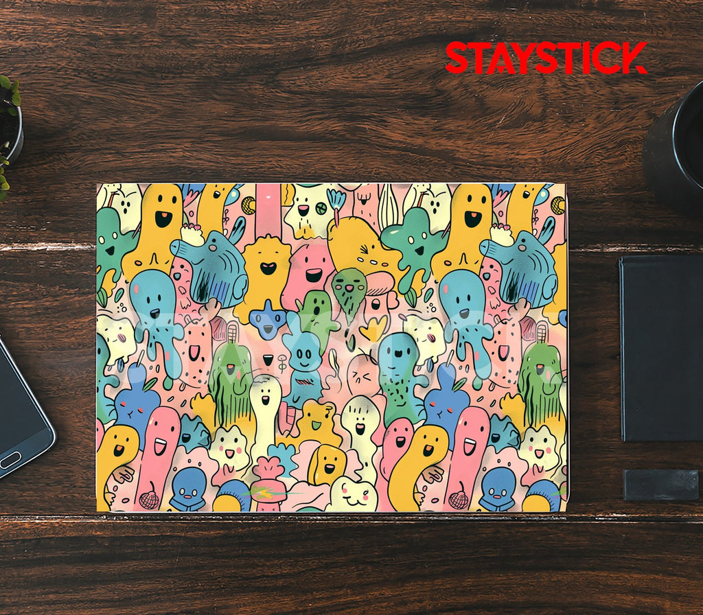 FUNNY MONSTER SKIN LAPTOP STICKER