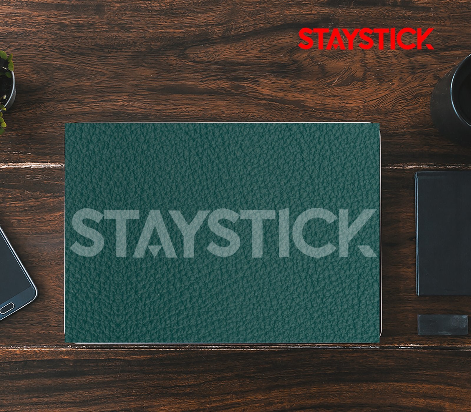 DEEP TEAL GREEN COLOR LAPTOP STICKER