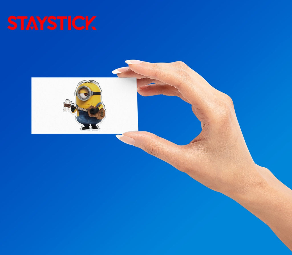 Minion with Guitar Sticker Premium Vinyl Sticker