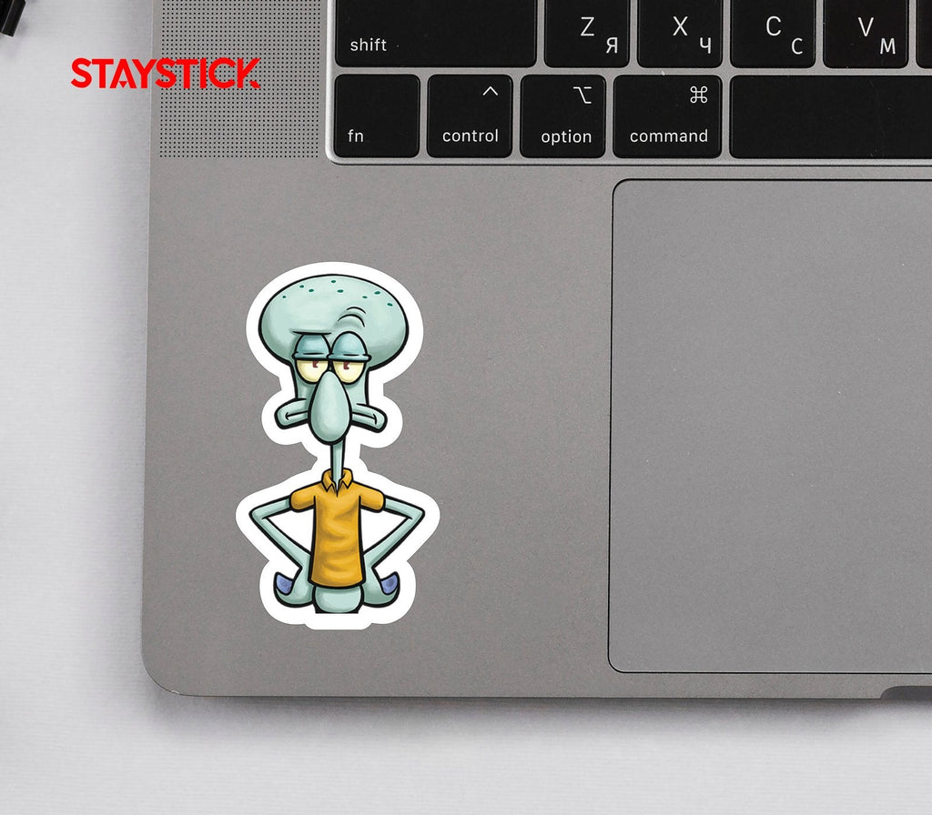 Squidward Tentacles Attitude Sticker Premium Vinyl Sticker