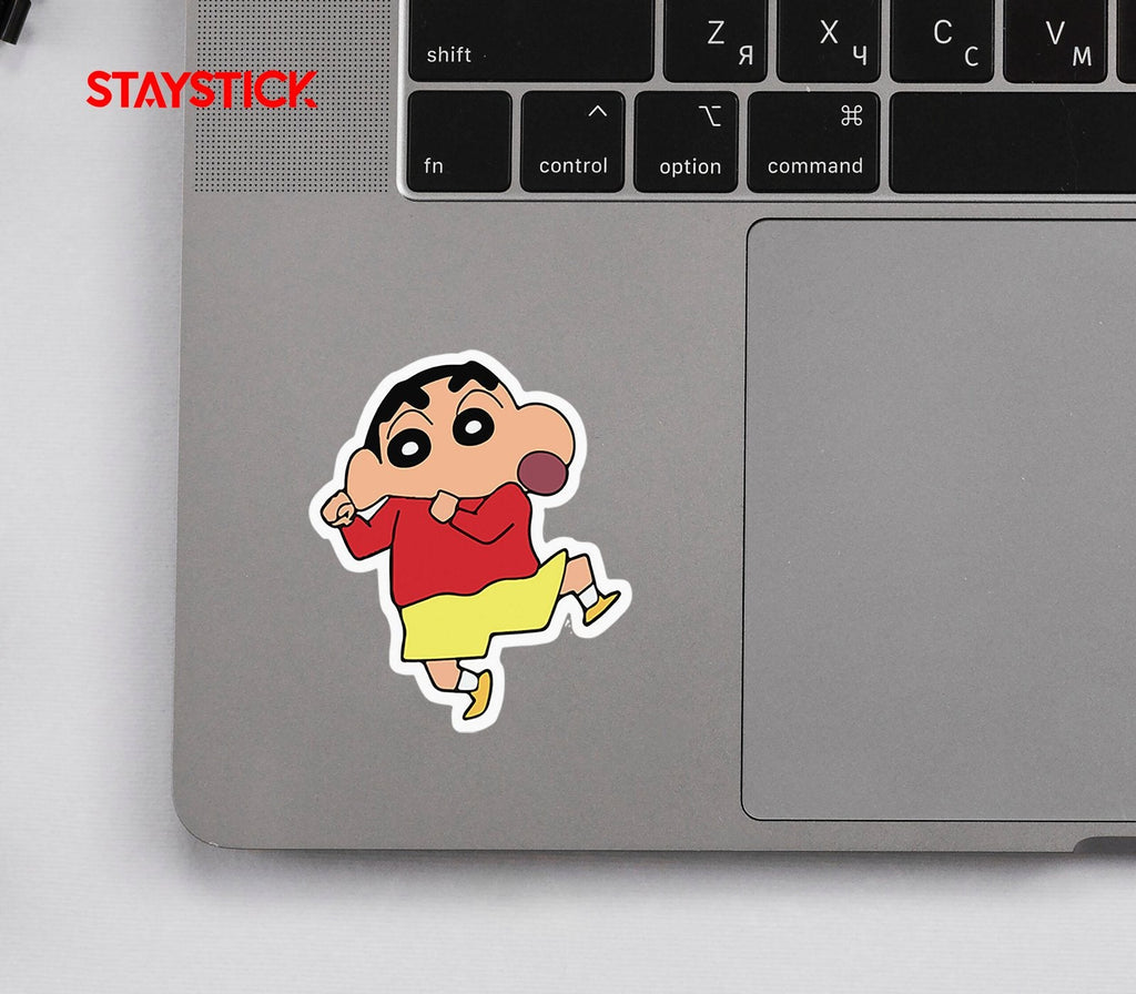 Shin Chan Running Sticker Premium Vinyl Sticker