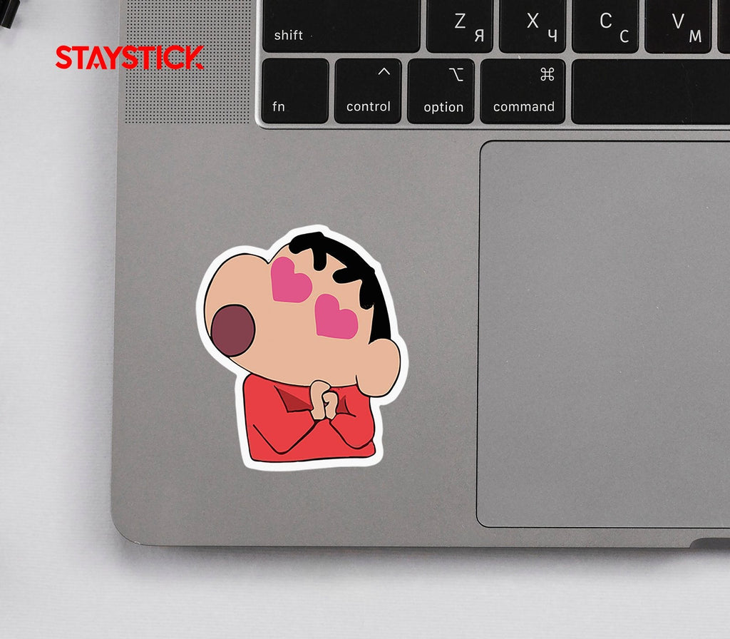 Shin-Chan in Love Sticker Premium Vinyl Sticker