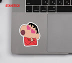 Shin-Chan in Love Sticker Premium Vinyl Sticker
