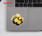 YELLOW FLOWER STICKER Premium Vinyl Sticker