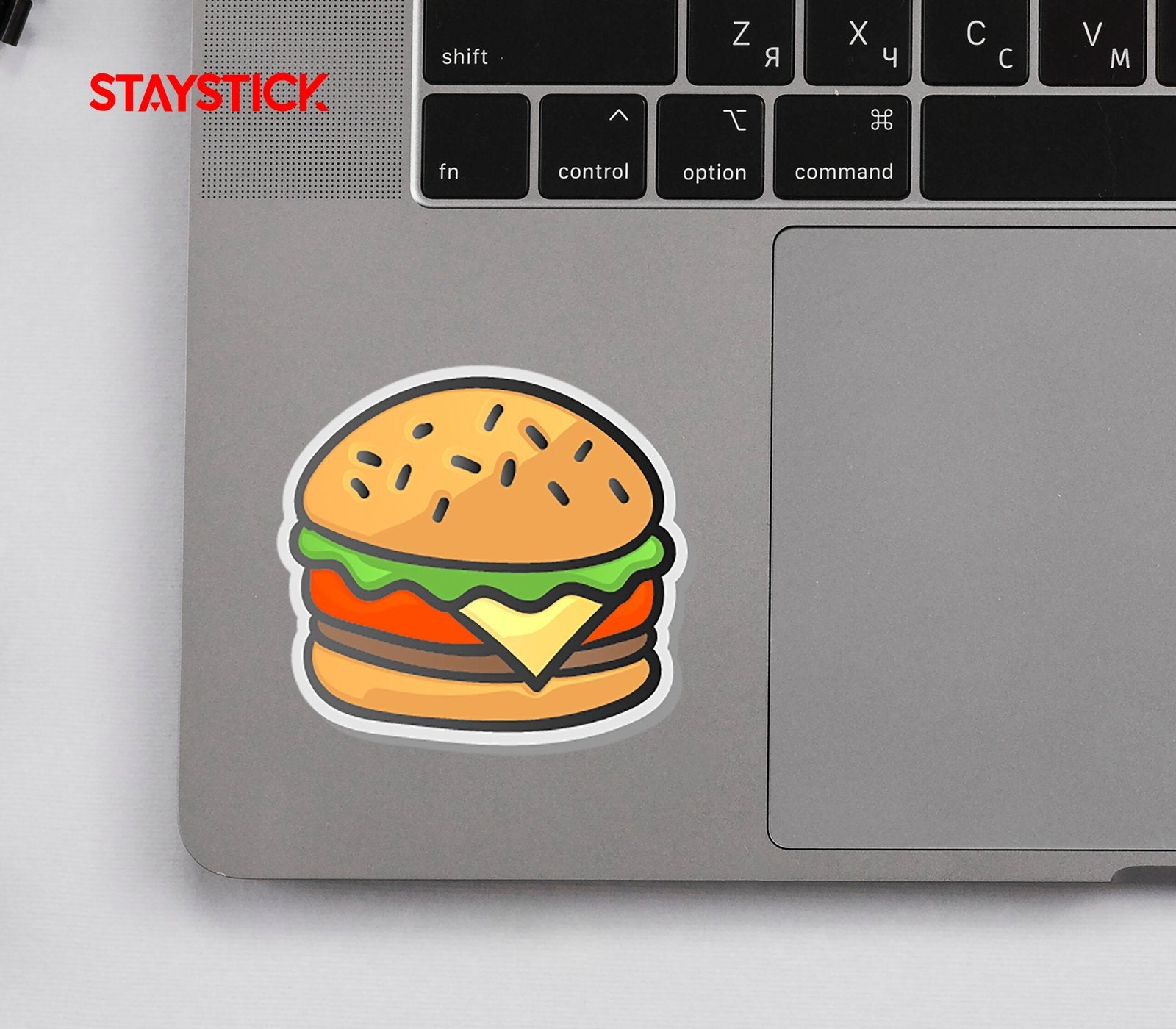 Cartoon Burger Sticker Premium Vinyl Sticker