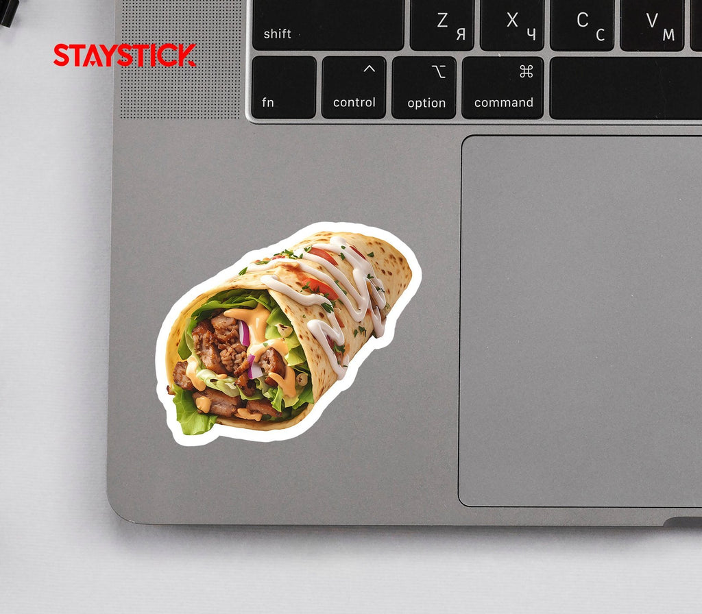 Delicious Chicken Shawarma Wrap Sticker Premium Vinyl Sticker