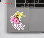 SpongeBob Jellyfishing Sticker Premium Vinyl Sticker