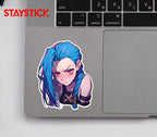 ANGRY GIRL STICKER Premium Vinyl Sticker