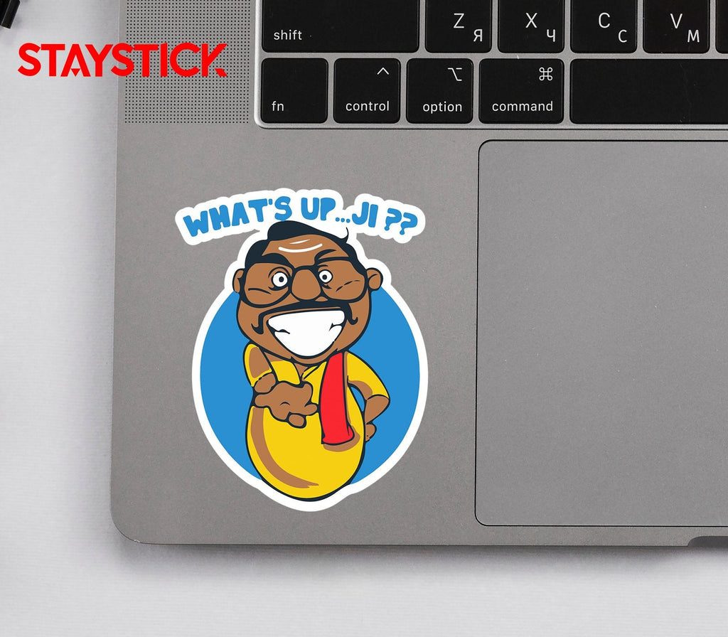 WHAT'S UP CARTOON STICKER Premium Vinyl Sticker