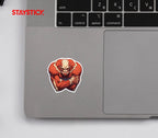 RED MUSCLE STICKER Premium Vinyl Sticker