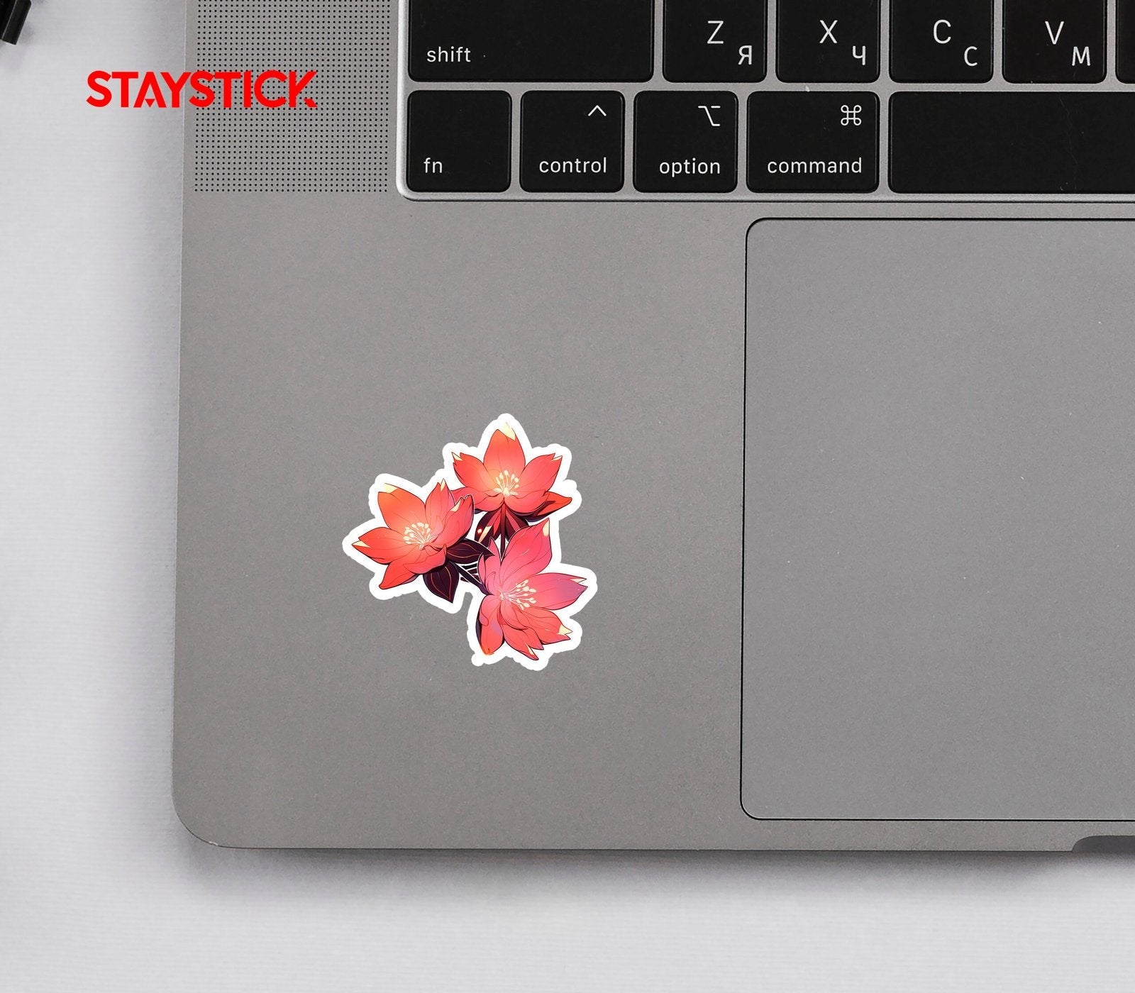 PINK FLORAL STICKER Premium Vinyl Sticker