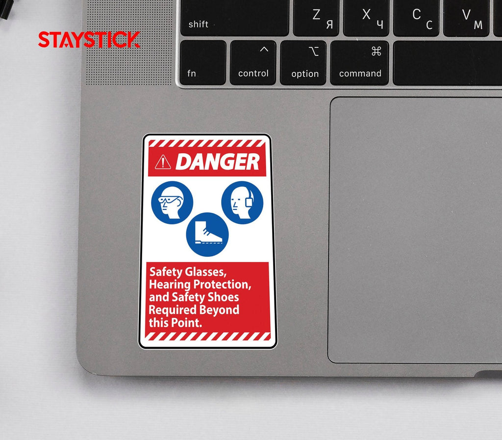 DANGER SIGN STICKER Premium Vinyl Sticker