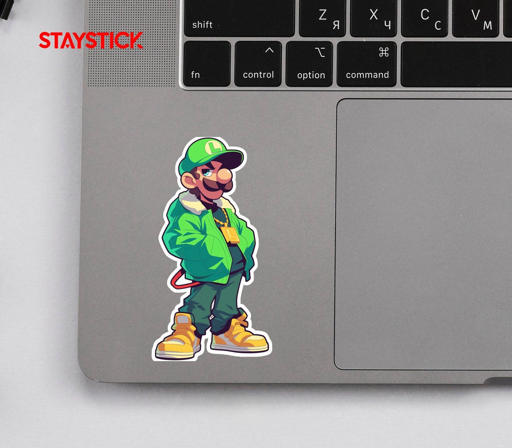 GREEN CARTOON STICKER Premium Vinyl Sticker