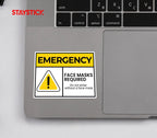 EMERGENCY FACE MASK STICKER Premium Vinyl Sticker