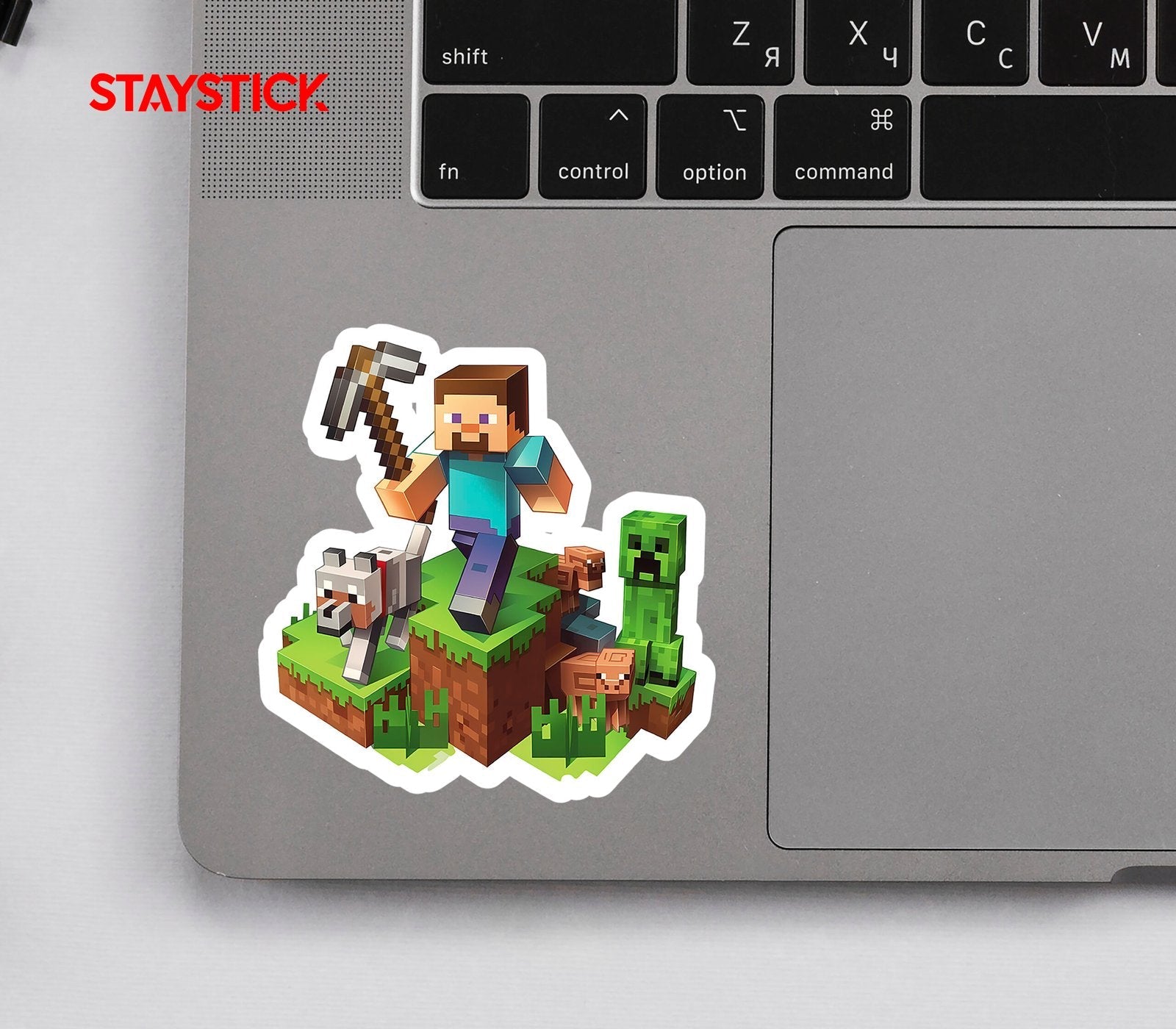 Minecraft Steve with Animals Sticker Premium Vinyl Sticker