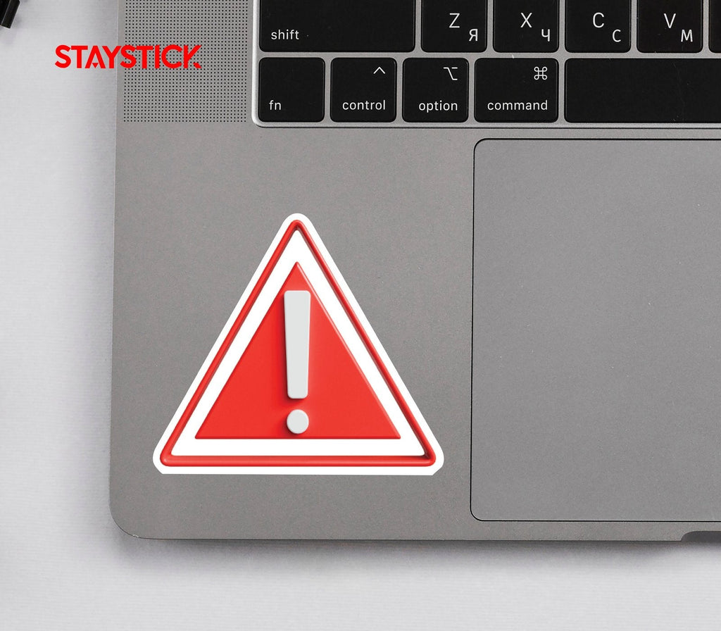 RED TRIANGULAR STICKER Premium Vinyl Sticker