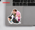 Despicable Me Girls & Gru Dog Sticker Premium Vinyl Sticker