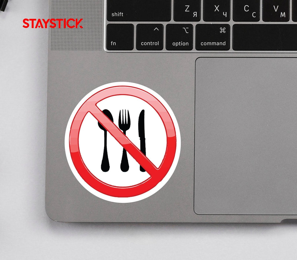 NO EATING STICKER Premium Vinyl Sticker