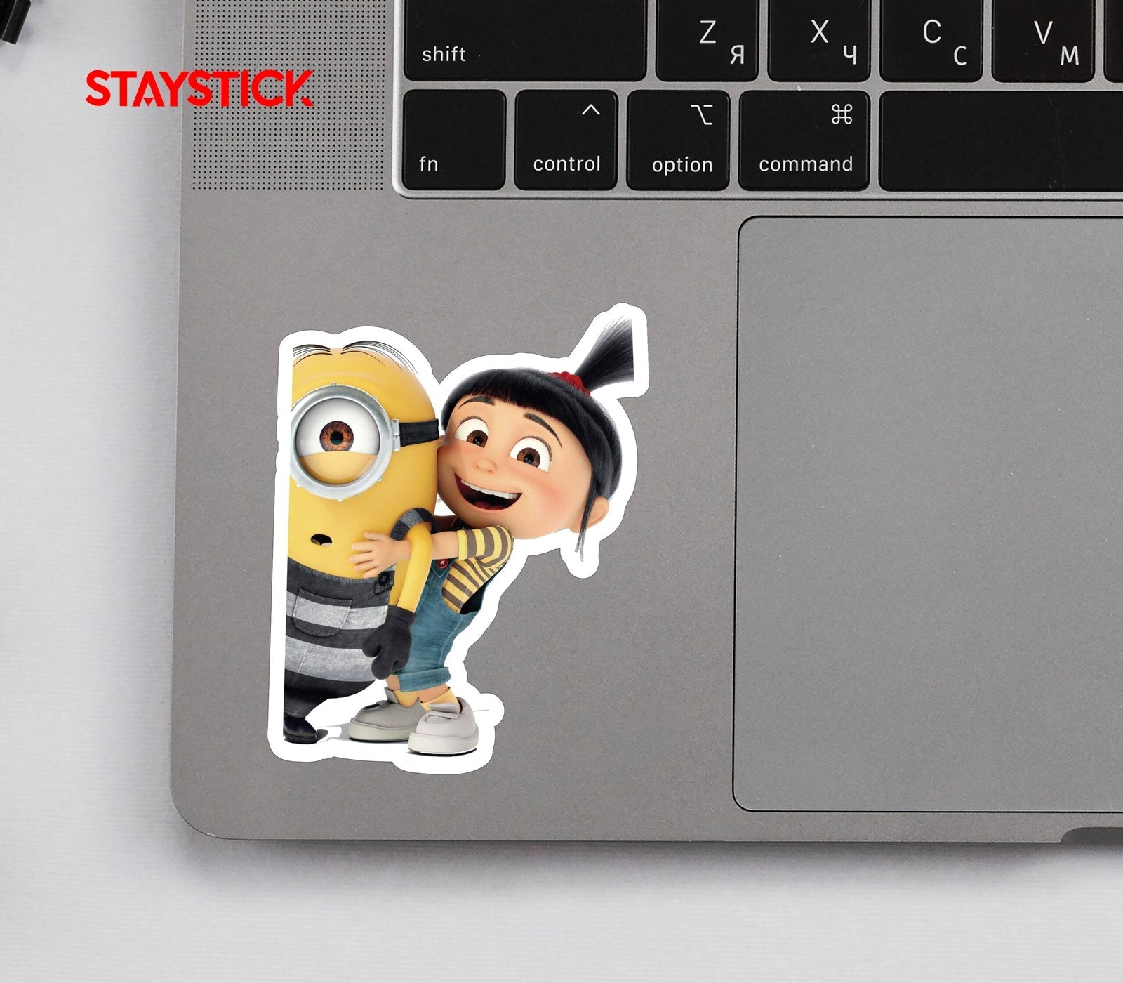 Agnes Hugging Minion Sticker Premium Vinyl Sticker