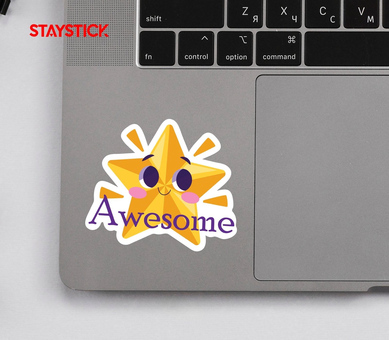 Awesome Star Face Sticker Premium Vinyl Sticker