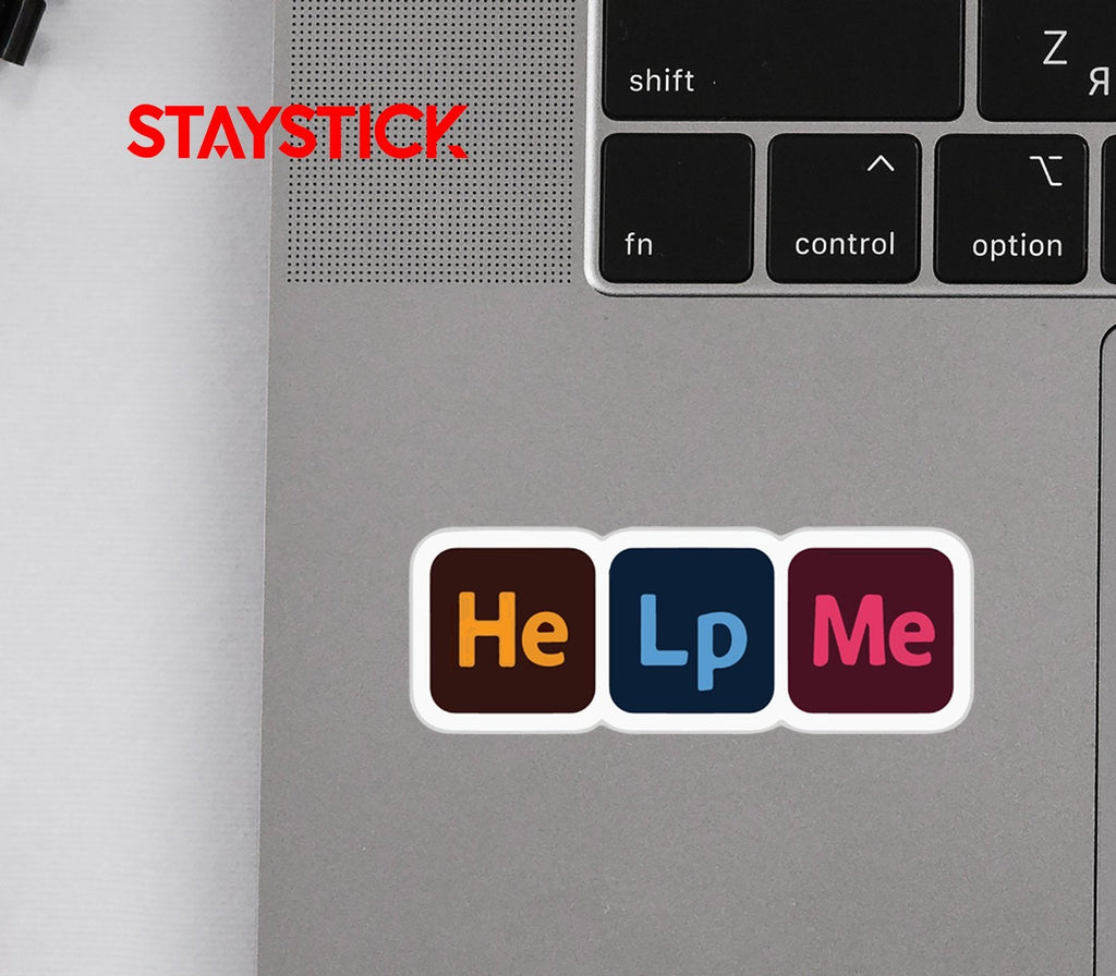 HELP ME STICKER Metalized Sticker