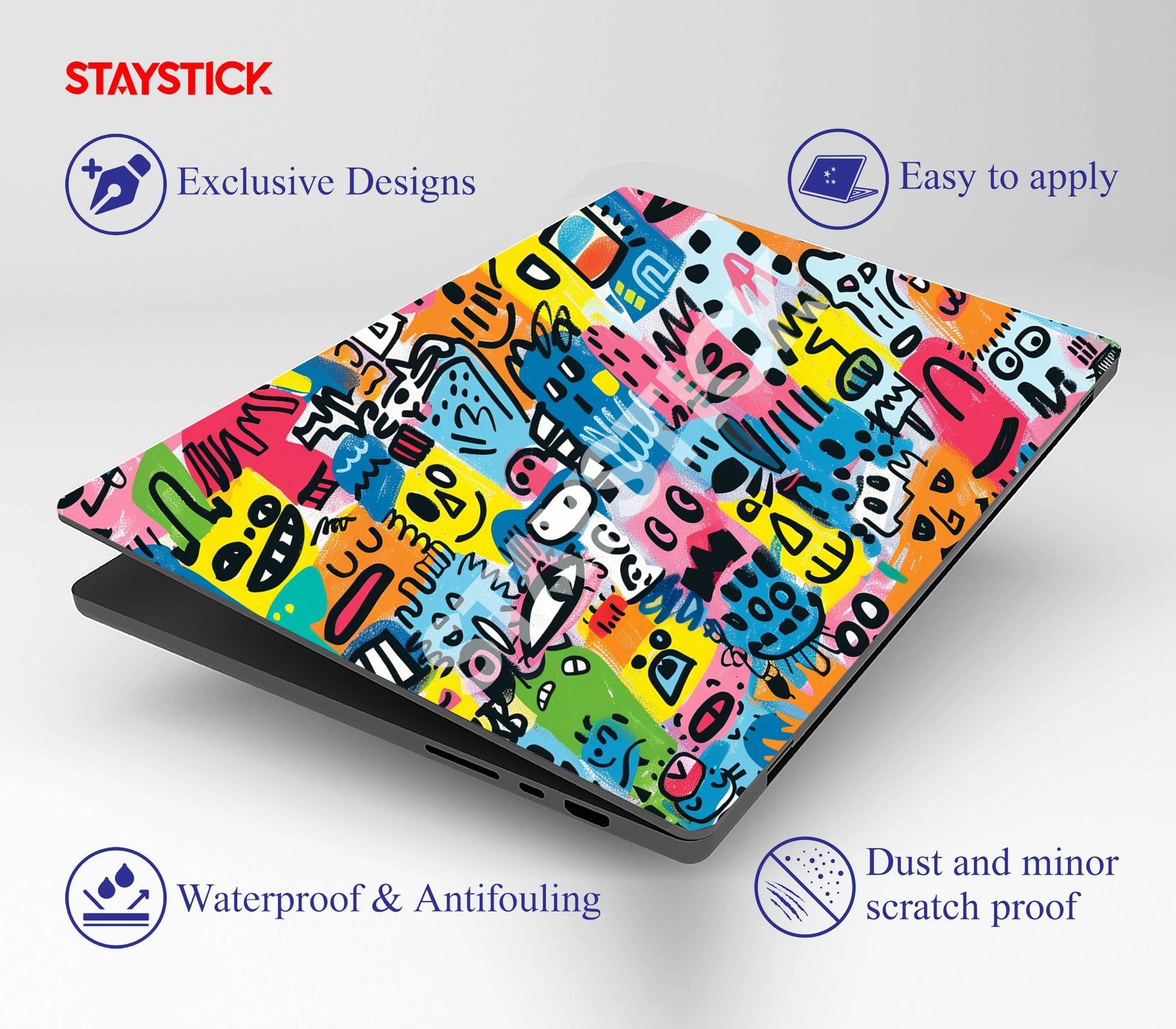 FUNNY CARTOON DESIGNED SKIN LAPTOP STICKER