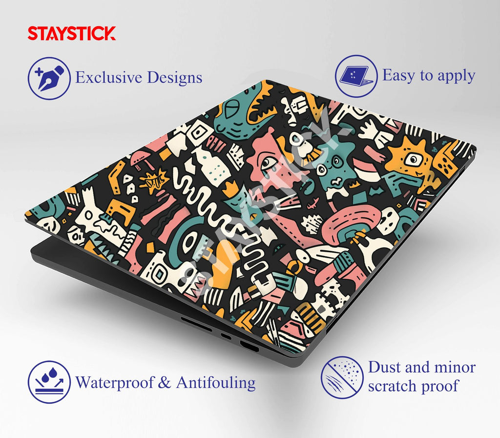 FUNNY MONSTER DESIGNED  LAPTOP STICKER