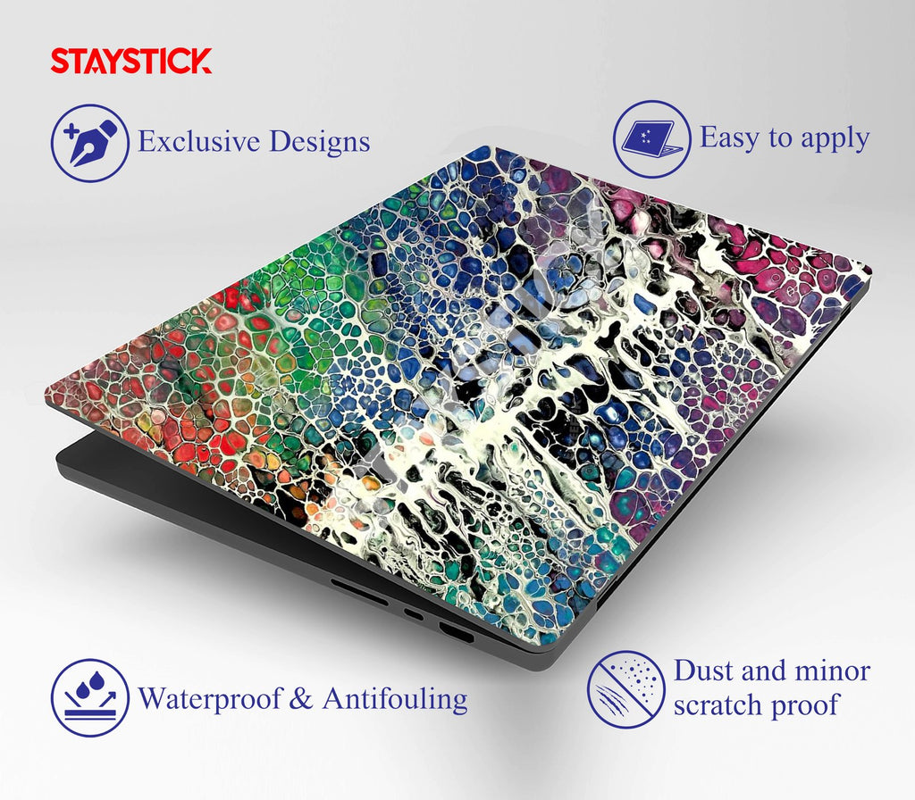MULTI COCOR DESIGNED LAPTOP STICKER