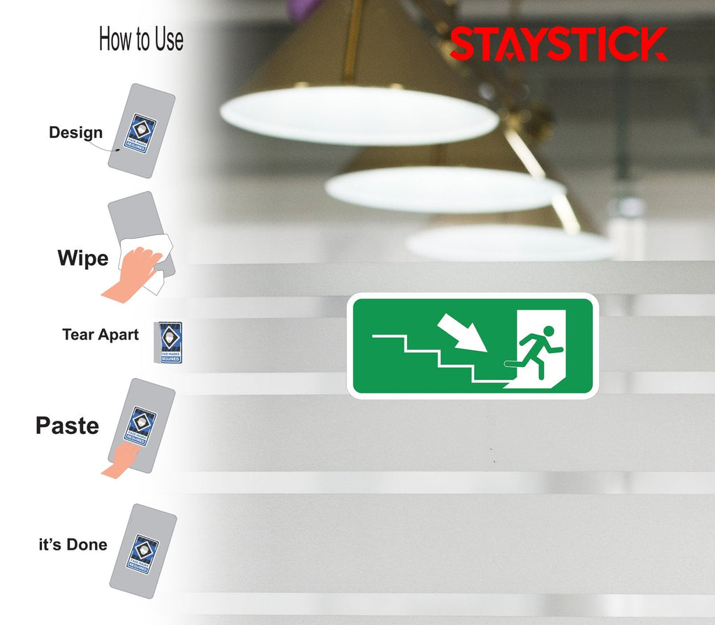 FIRE EXIT SIGN STICKER Safety Sticker