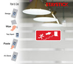 FIRE EXIT SIGN STICKER Safety Sticker