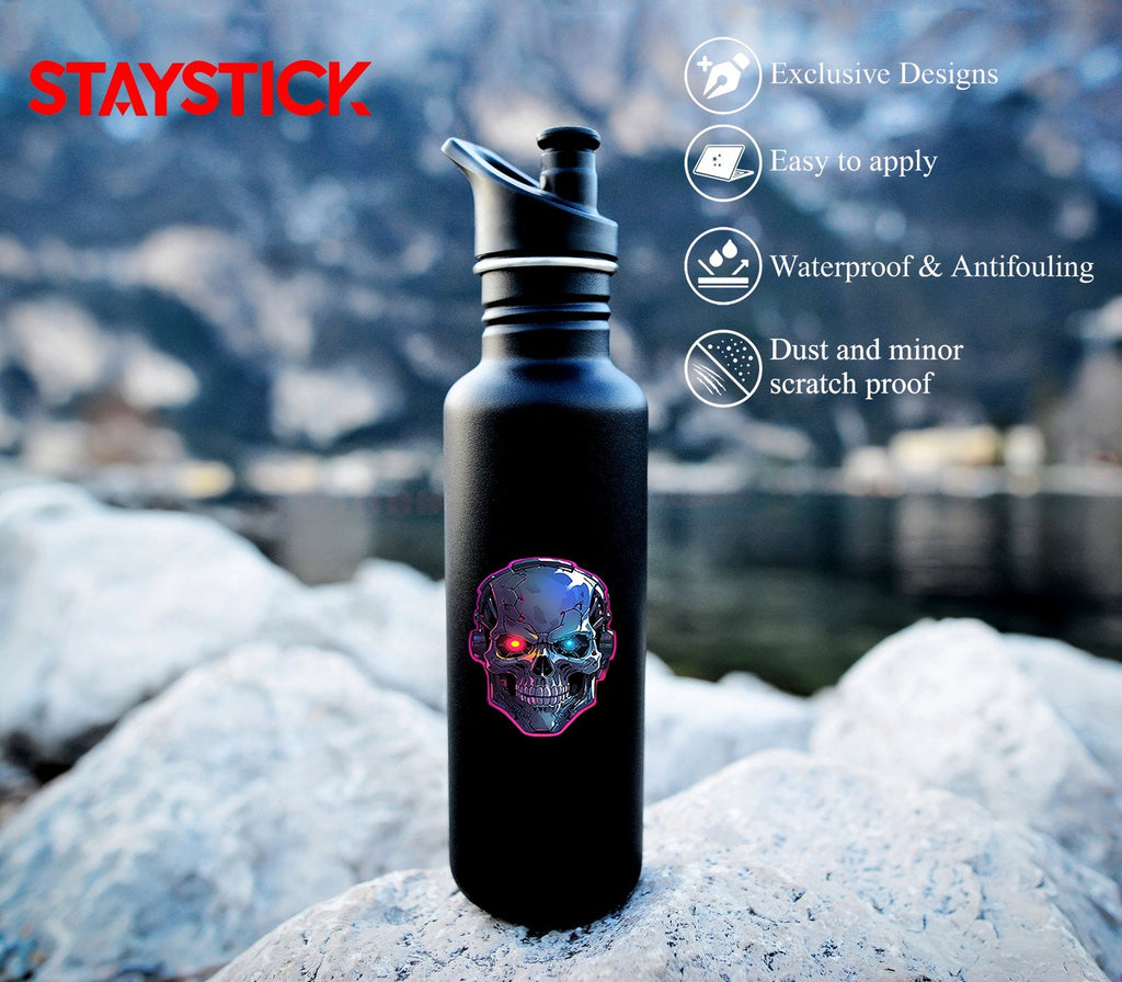 CYBER SKULL STICKER Premium Vinyl Sticker