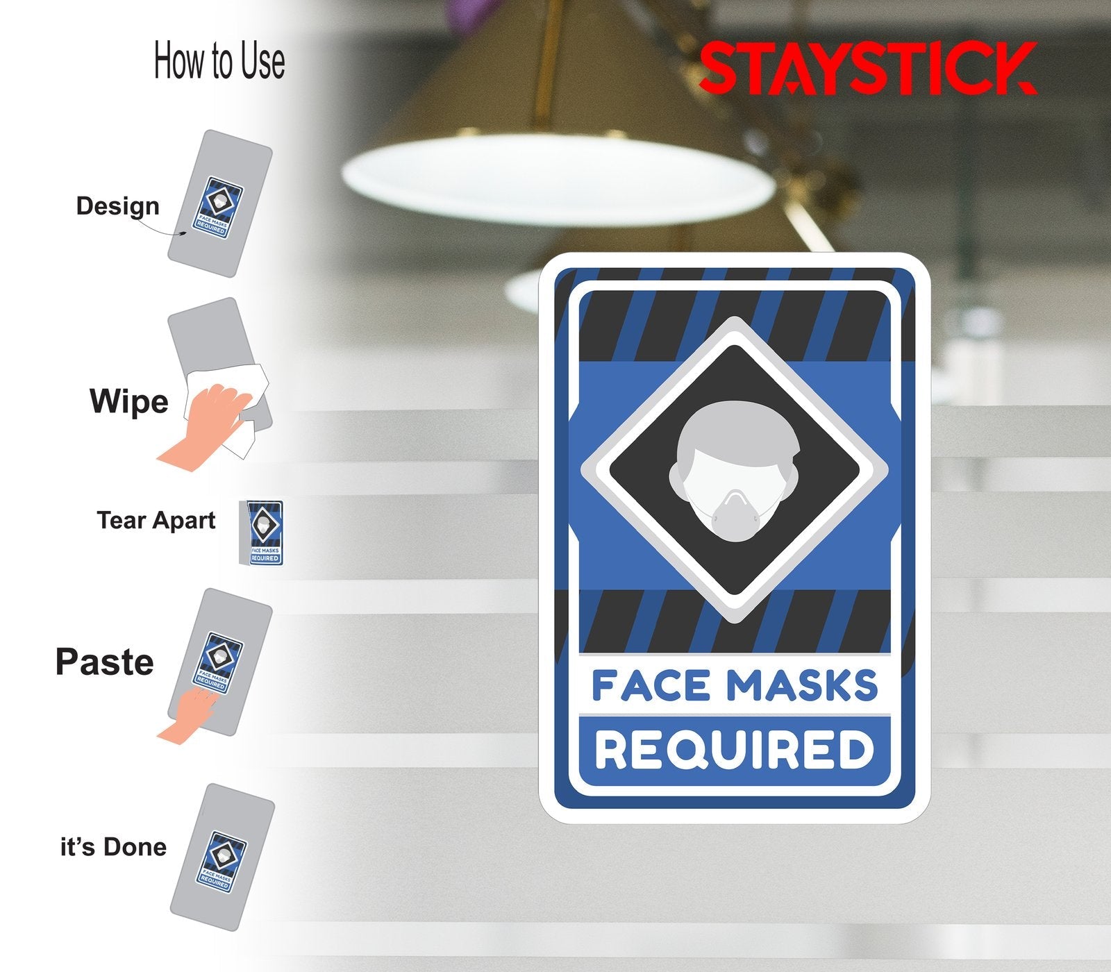 FACE MASK STICKER Safety Sticker