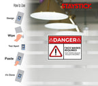 DANGER FACE MASK STICKER Safety Sticker