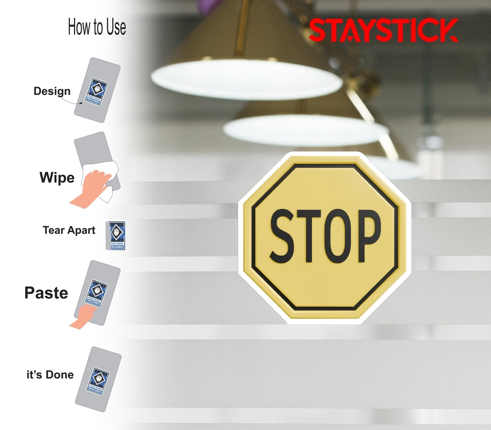 STOP SIGN STICKER Safety Sticker
