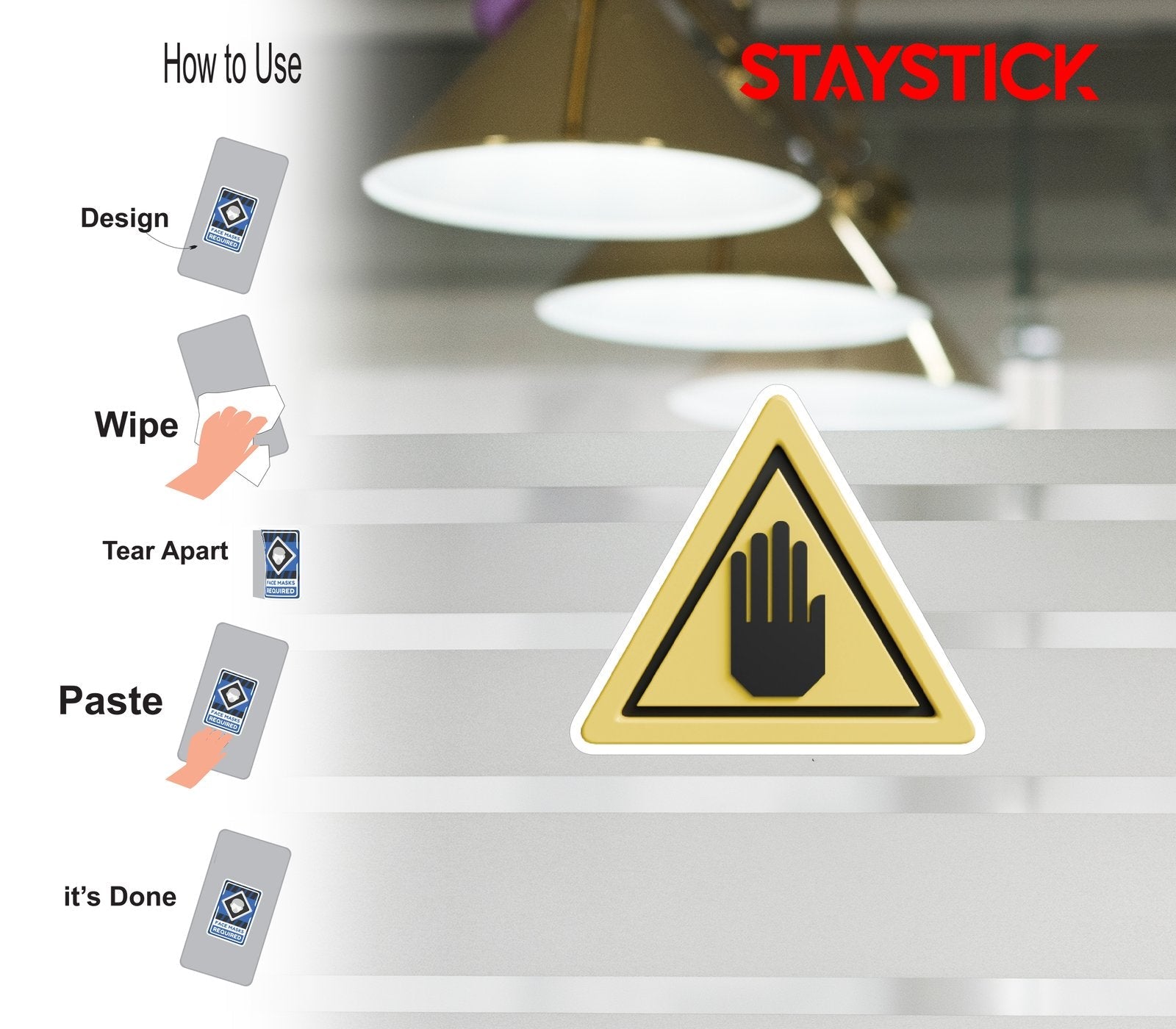 TRIANGULAR WARNING STICKER Safety Sticker