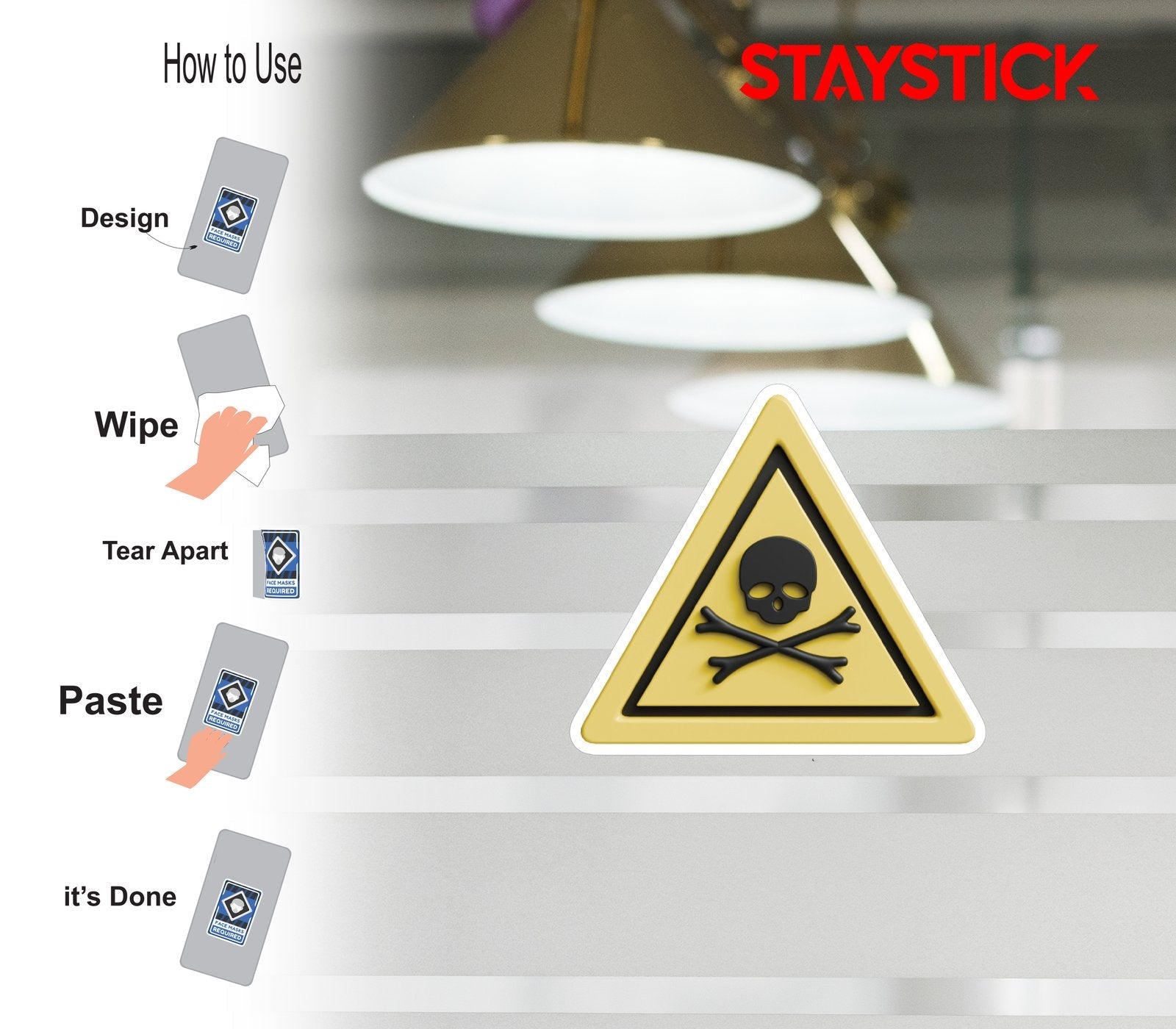 TRIANGULAR DANGER STICKER Premium Vinyl Sticker