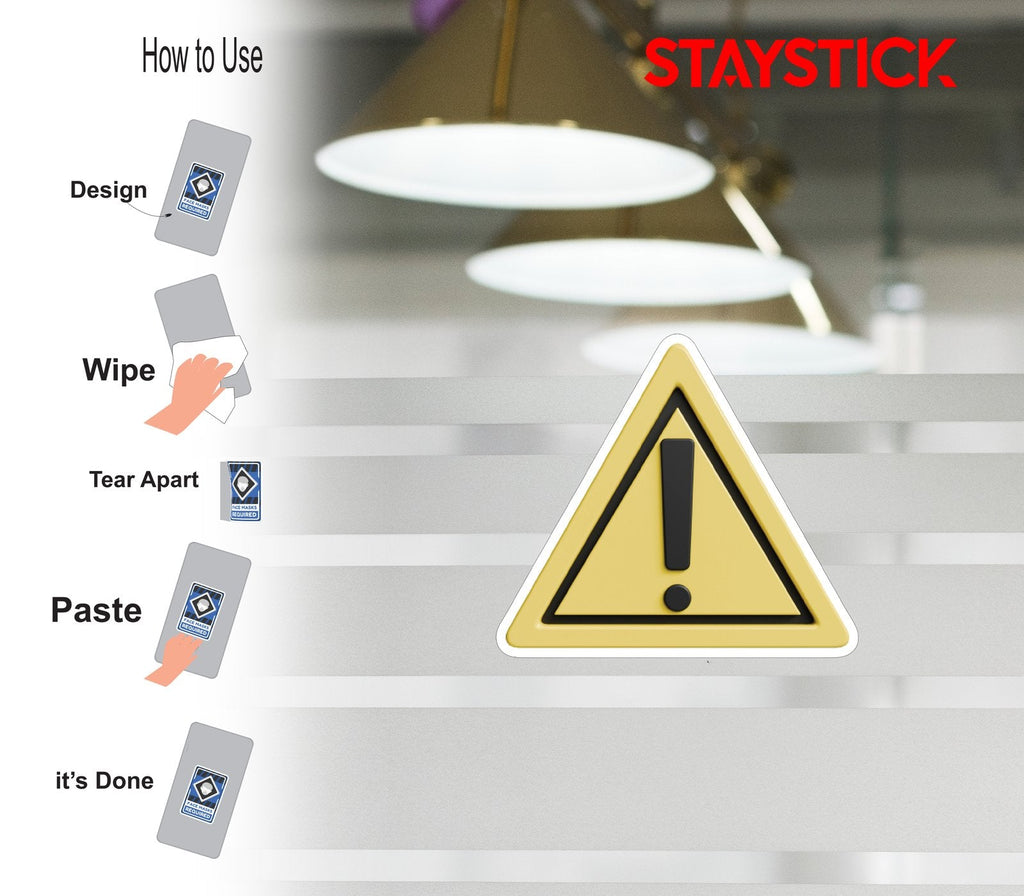 TRIANGULAR WARNING STICKER Safety Sticker