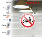 NO BICYCLE RIDE STICKER Premium Vinyl Sticker