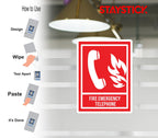 EMERGENCY PHONE STICKER Premium Vinyl Sticker