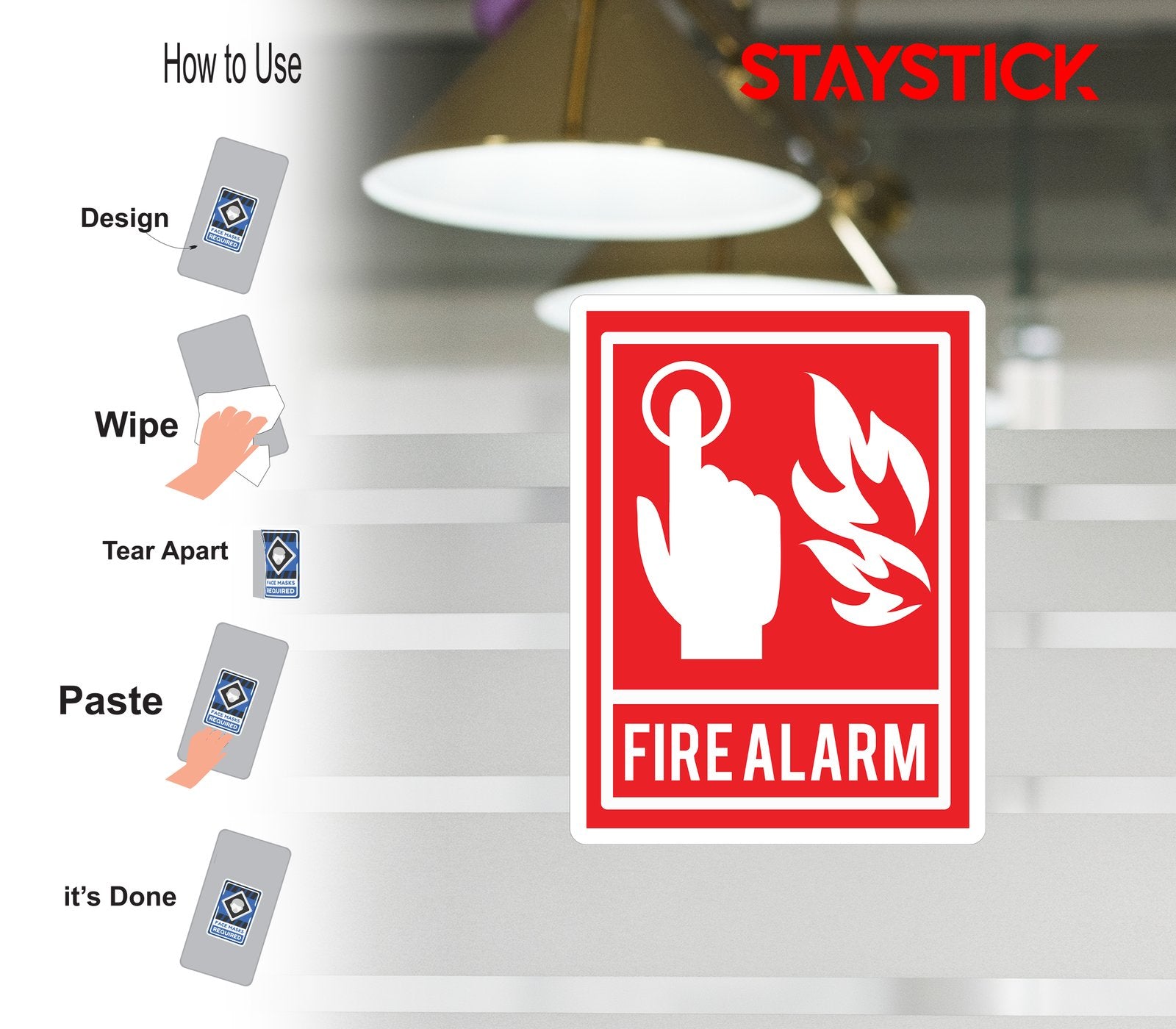 FIRE ALARM STICKER Premium Vinyl Sticker
