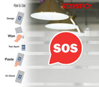 SOS SIGN STICKER Premium Vinyl Sticker