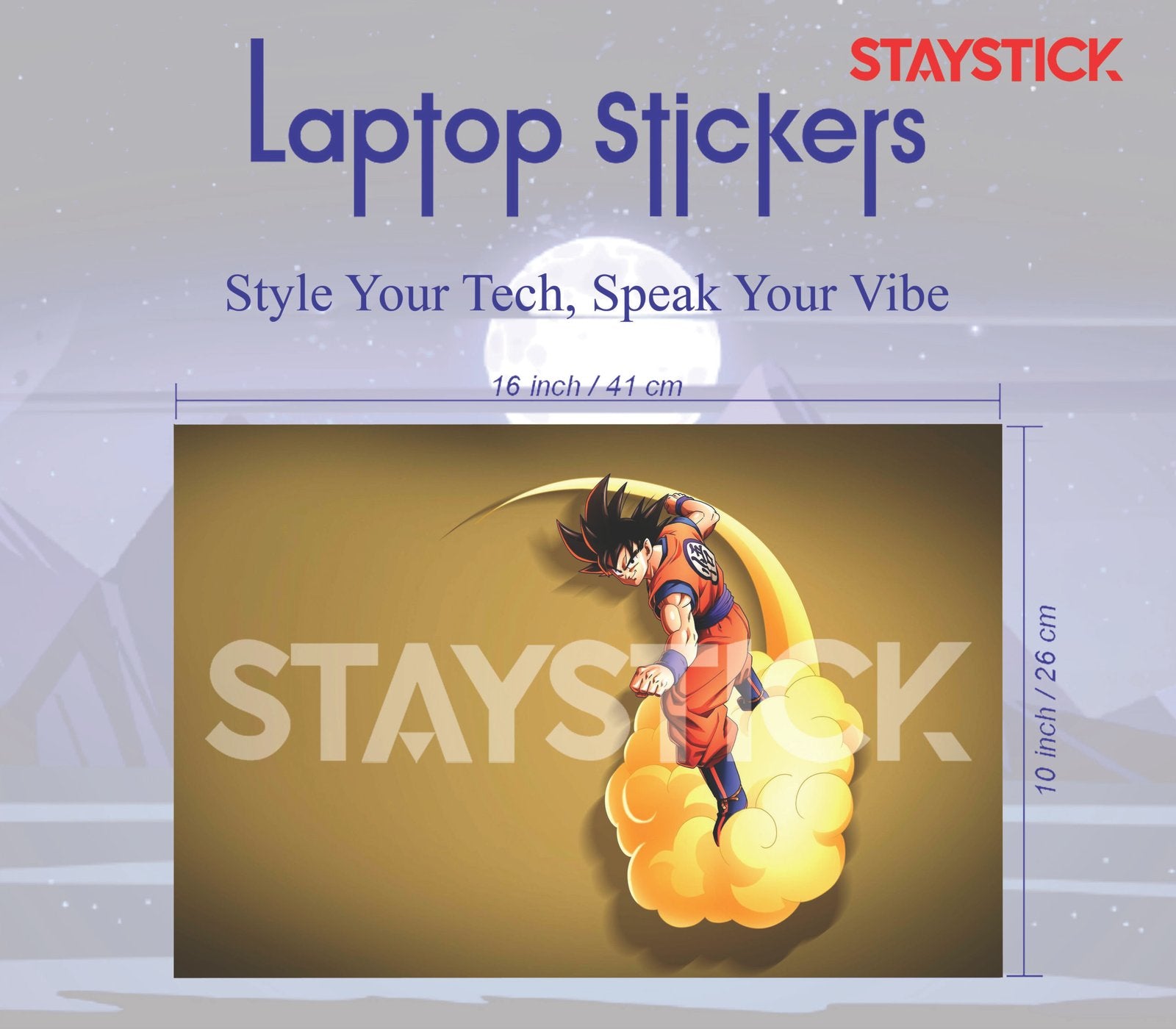ANIME WARRIOR CHARACTER LAPTOP STICKER