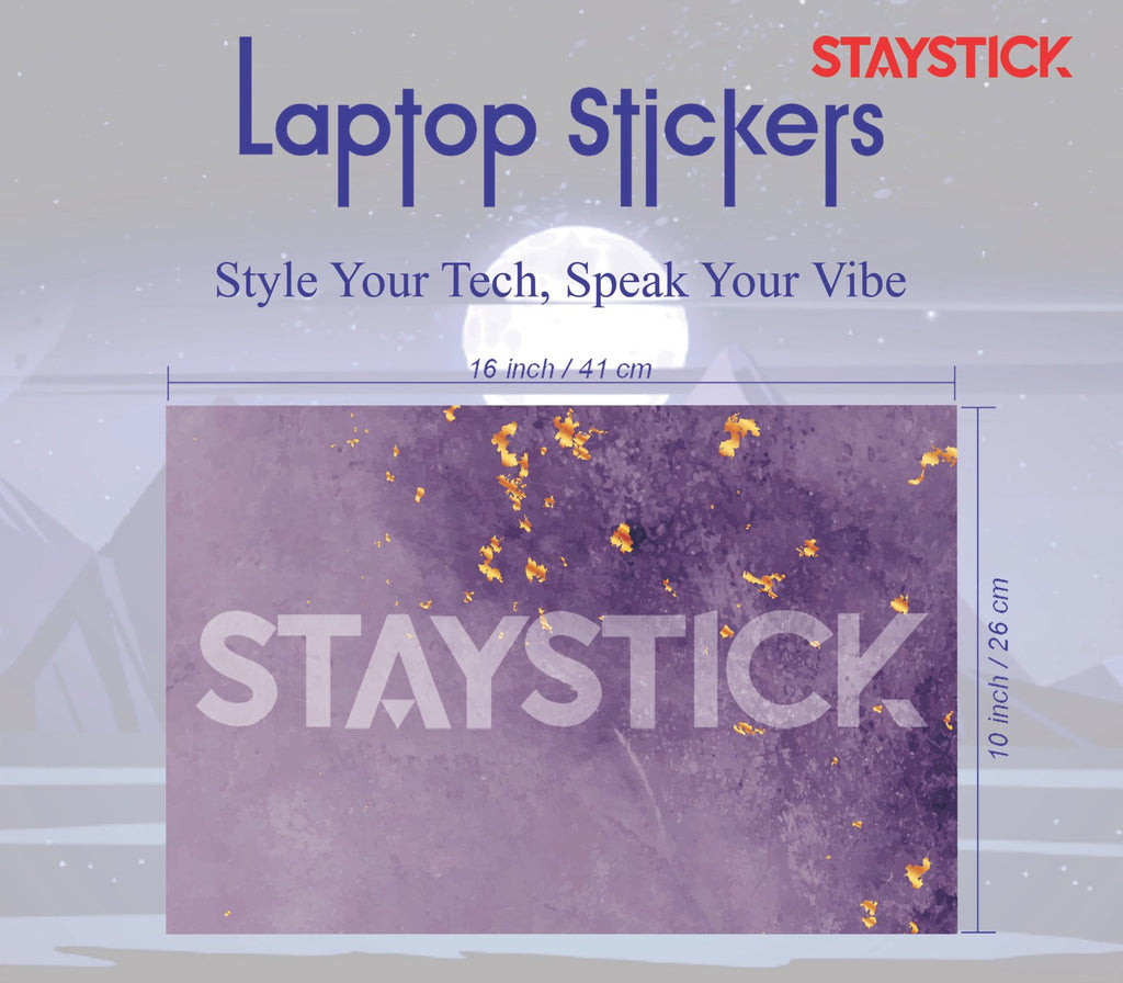 PURPLE GRAPHICAL LAPTOP STICKER