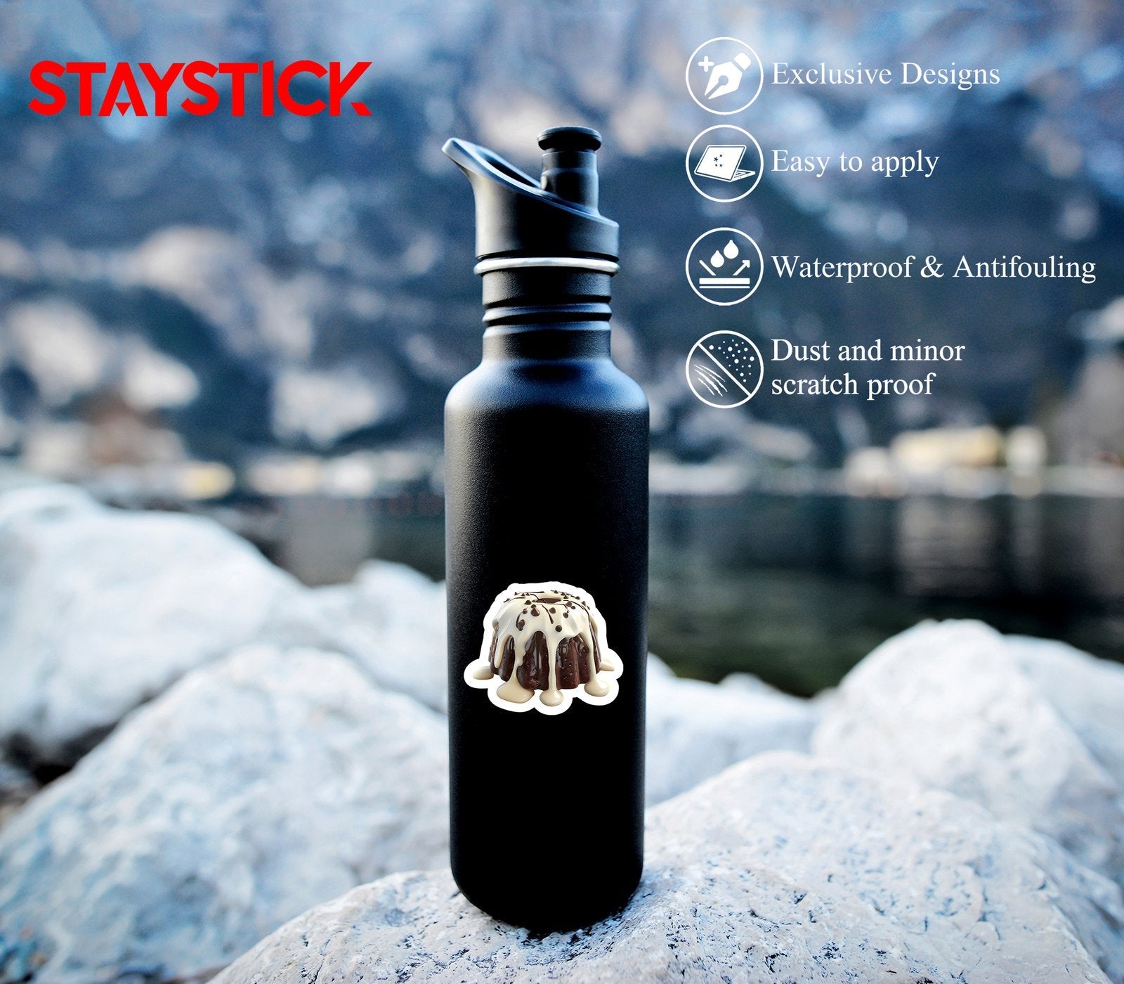 Chocolate Bundt Cake Sticker Premium Vinyl Sticker