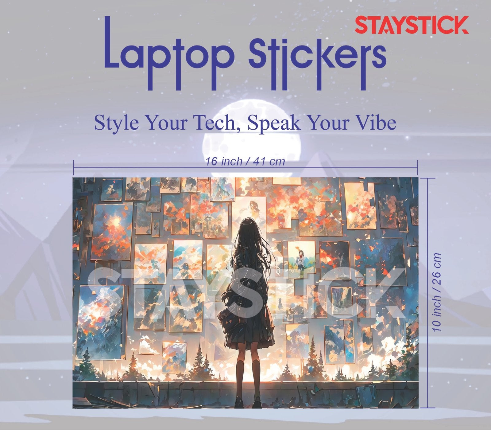 ANIME GIRL SKIN LAPTOP STICKER